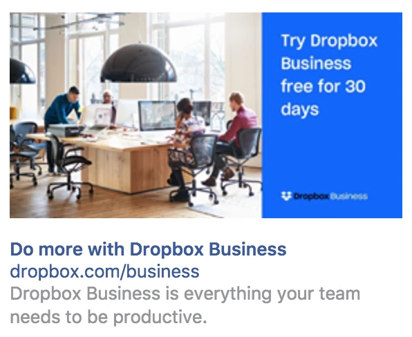 dropbox remarketing example